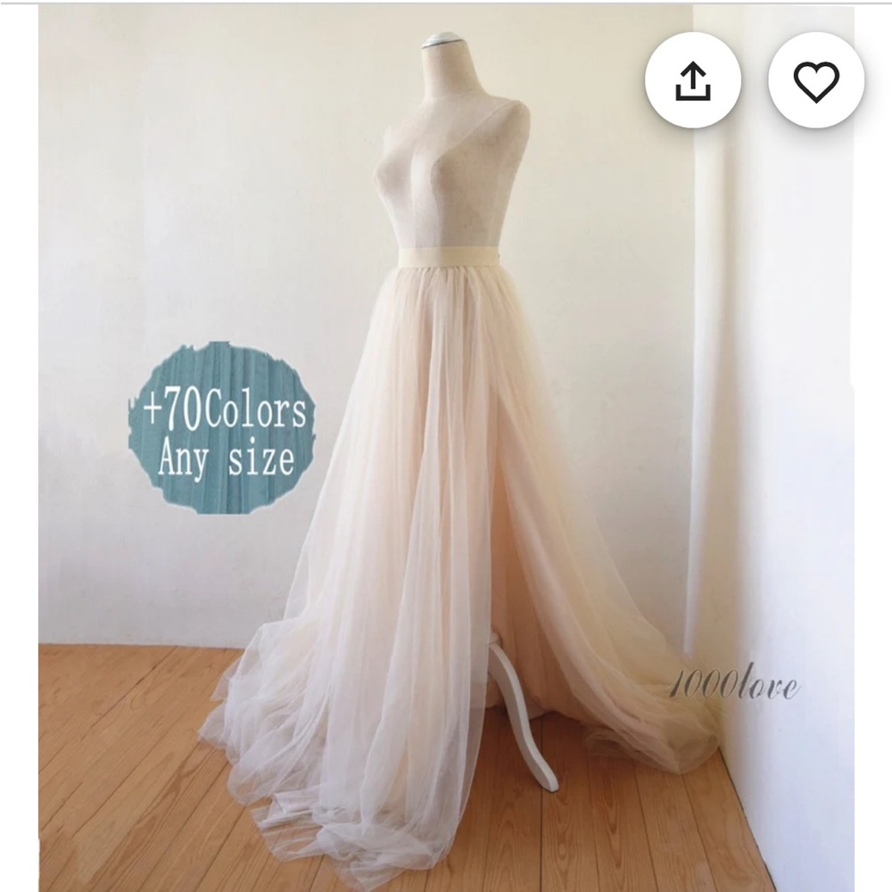 Elegant Ivory Tulle Skirt